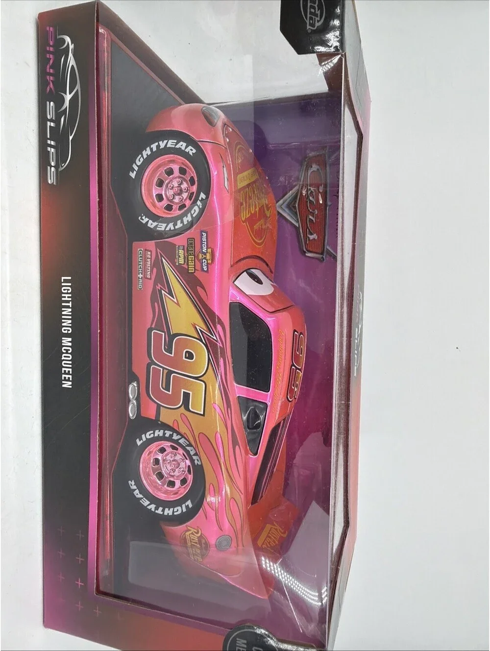 Lightning McQueen Pink Slips CHASE 1:24 Diecast Metal Pink Car Unopened Box